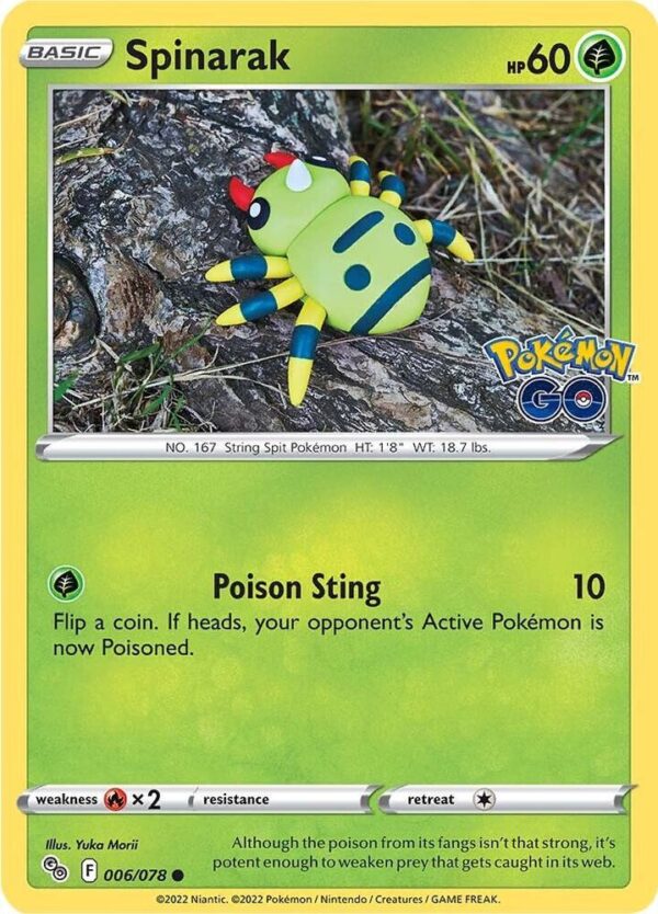 Spinarak 006/078 Reverse Holofoil Pokemon GO