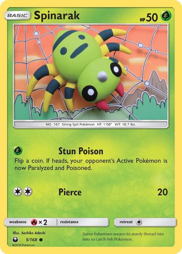Spinarak 5/168 Normal SM – Celestial Storm Spinarak 5/168 Normal SM – Celestial Storm