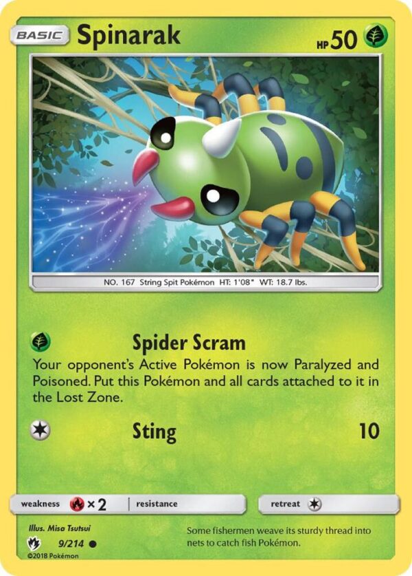 Spinarak 9/214 Normal SM – Lost Thunder