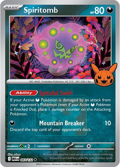 Spiritomb 087/132 (Pokeween 2025) Reverse Holofoil Miscellaneous Cards & Products Spiritomb 087/132 (Pokeween 2025) Reverse Holofoil Miscellaneous Cards & Products