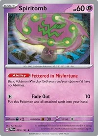 Spiritomb | 089/193 | Reverse Holofoil | SV02: Paldea Evolved