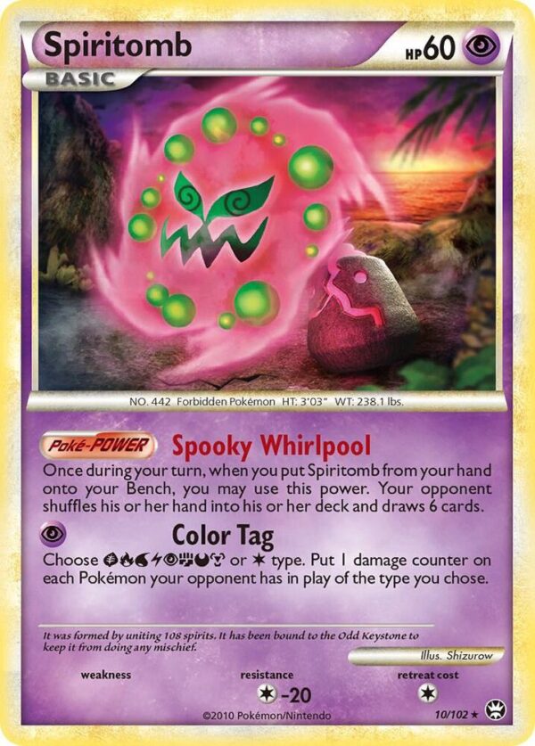Spiritomb 10/102 Reverse Holofoil Triumphant