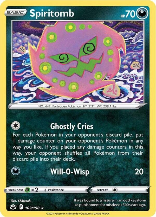 Spiritomb 103/198 Normal SWSH06: Chilling Reign