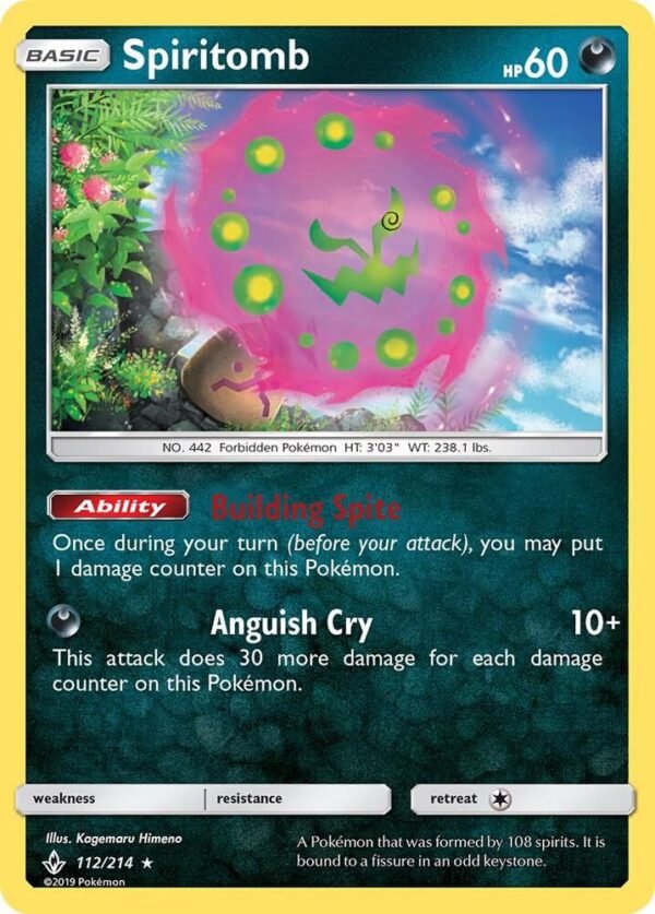 Spiritomb 112/214 Holofoil SM – Unbroken Bonds Spiritomb 112/214 Holofoil SM – Unbroken Bonds