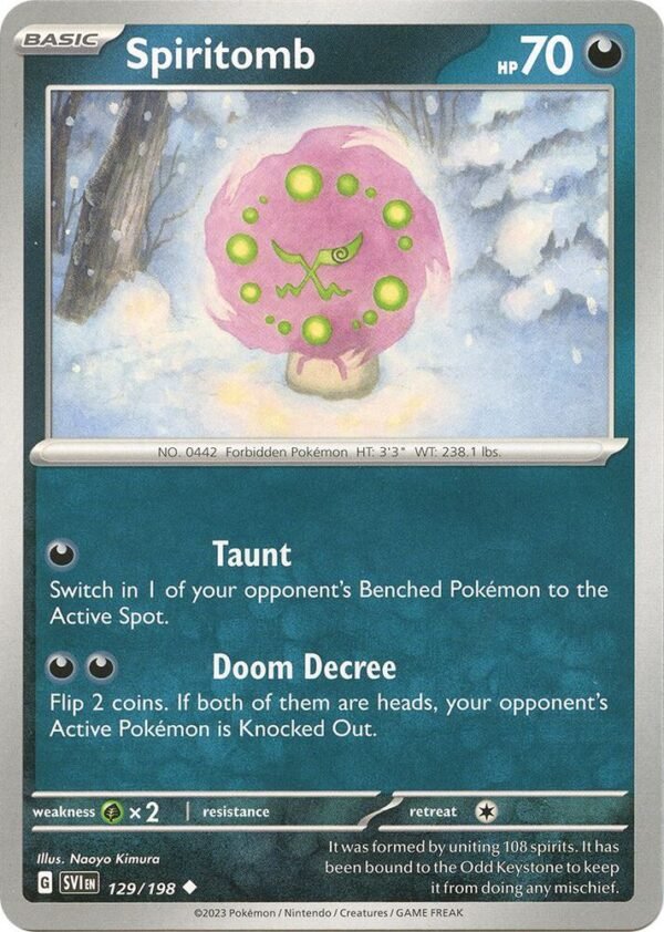 Spiritomb 129/198 Normal SV01: Scarlet & Violet Base Set