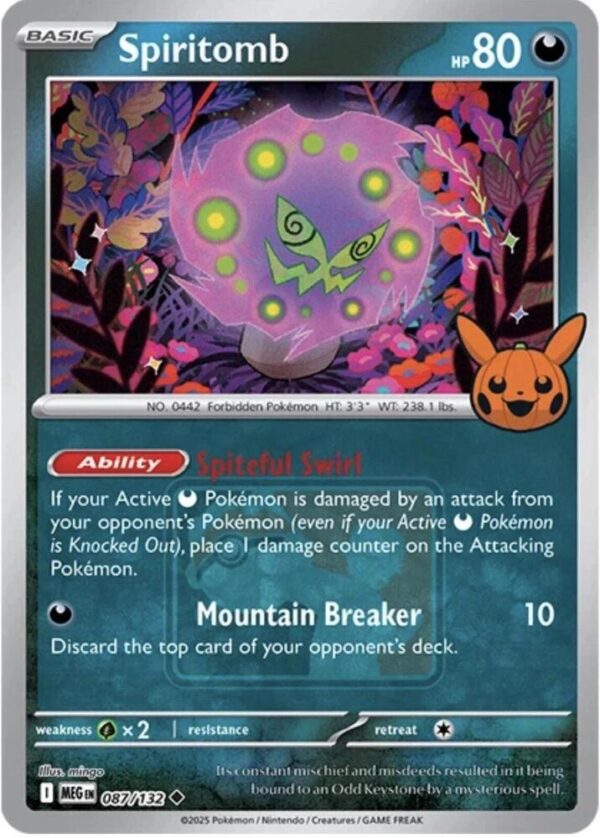 Spiritomb (Trick or Trade Stamped) 087/132 Holofoil League & Championship Cards