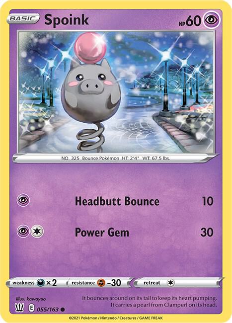 Spoink 055/163 Normal SWSH05: Battle Styles Spoink 055/163 Normal SWSH05: Battle Styles