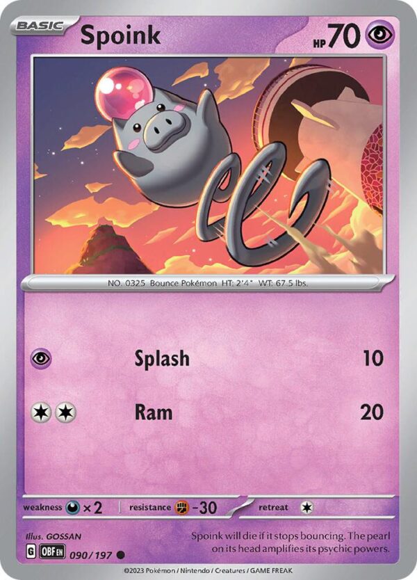 Spoink 090/197 Normal SV03: Obsidian Flames