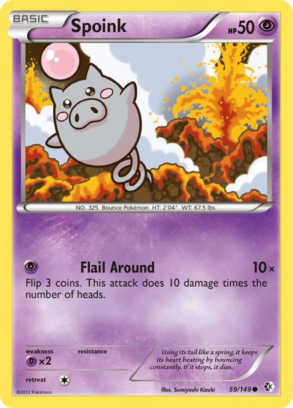 Spoink 59/149 Reverse Holofoil Boundaries Crossed Spoink 59/149 Reverse Holofoil Boundaries Crossed