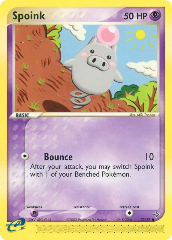 Spoink 73/97 Reverse Holofoil Dragon Spoink 73/97 Reverse Holofoil Dragon