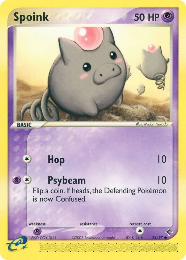 Spoink 74/97 Reverse Holofoil Dragon