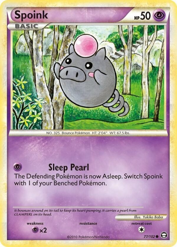 Spoink 77/102 Reverse Holofoil Triumphant