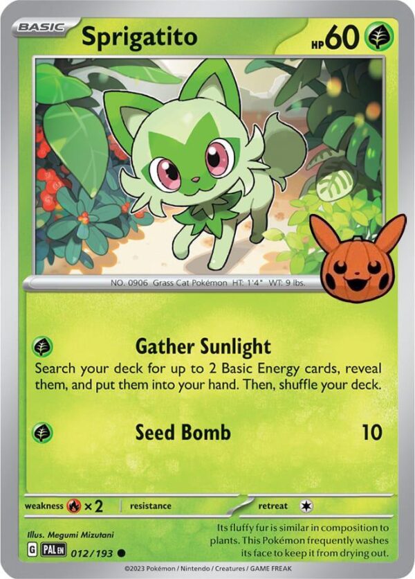 Sprigatito 012/193 Normal Trick or Trade BOOster Bundle 2024