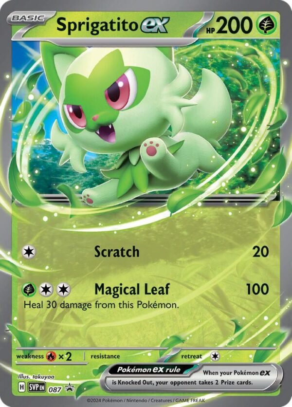 Sprigatito ex 087 Holofoil SV: Scarlet & Violet Promo Cards