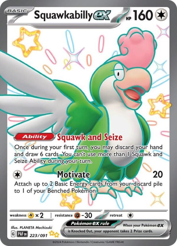 Squawkabilly ex 223/091 Holofoil SV: Paldean Fates Squawkabilly ex 223/091 Holofoil SV: Paldean Fates