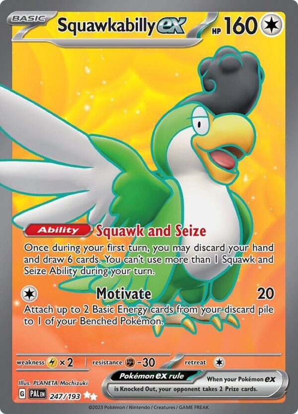 Squawkabilly ex 247/193 Holofoil SV02: Paldea Evolved
