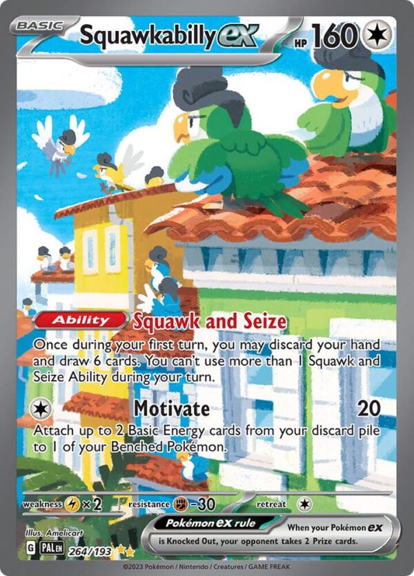 Squawkabilly ex 264/193 Holofoil SV02: Paldea Evolved Squawkabilly ex 264/193 Holofoil SV02: Paldea Evolved