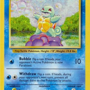 Squirtle 001/034 Holofoil Trading Card Game Classic