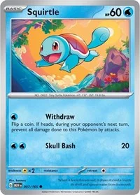 Squirtle | 007/165 | Reverse Holofoil | SV: Scarlet & Violet 151