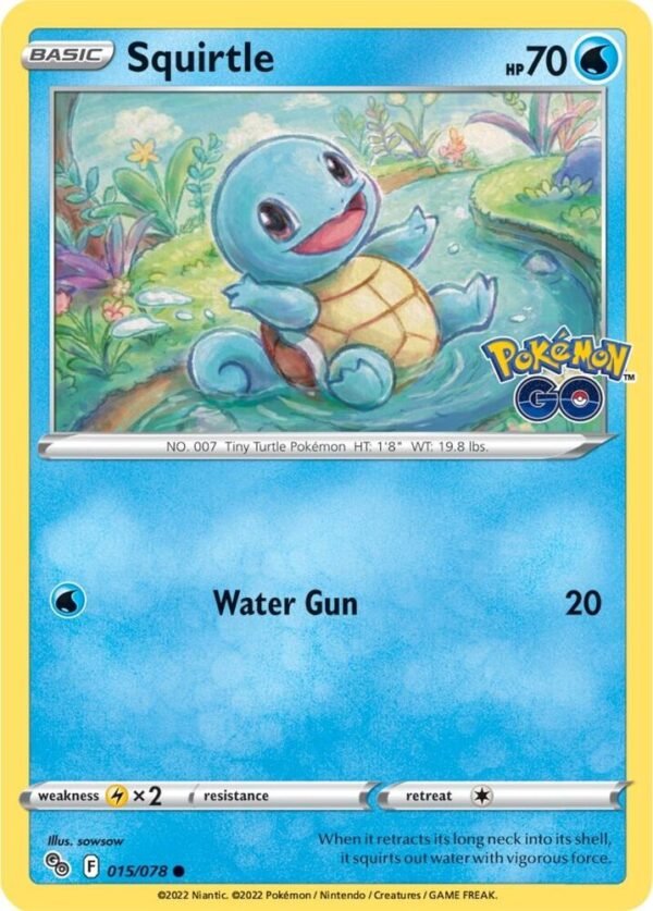 Squirtle 015/078 Reverse Holofoil Pokemon GO