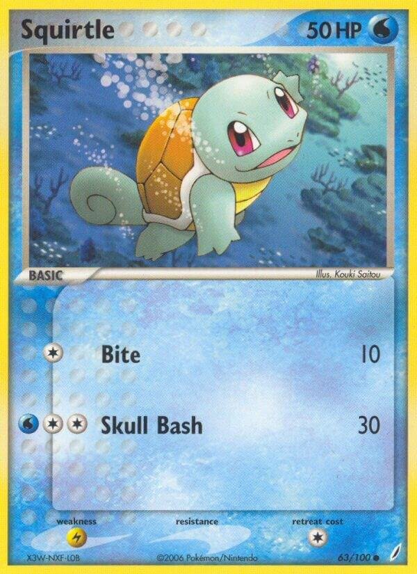 Squirtle 063/100 Reverse Holofoil Crystal Guardians Squirtle 063/100 Reverse Holofoil Crystal Guardians
