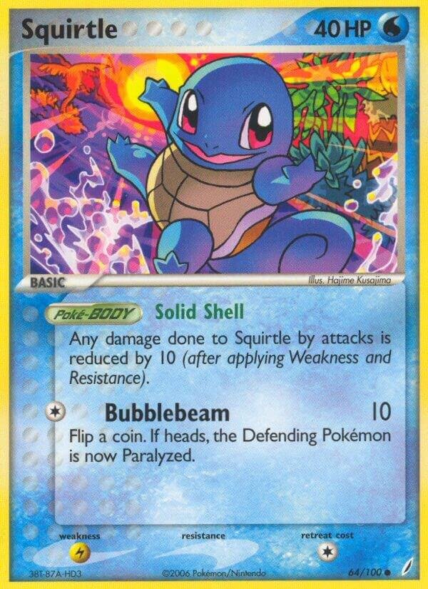 Squirtle 064/100 Reverse Holofoil Crystal Guardians Squirtle 064/100 Reverse Holofoil Crystal Guardians