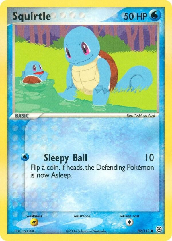 Squirtle 082/112 Reverse Holofoil FireRed & LeafGreen Squirtle 082/112 Reverse Holofoil FireRed & LeafGreen