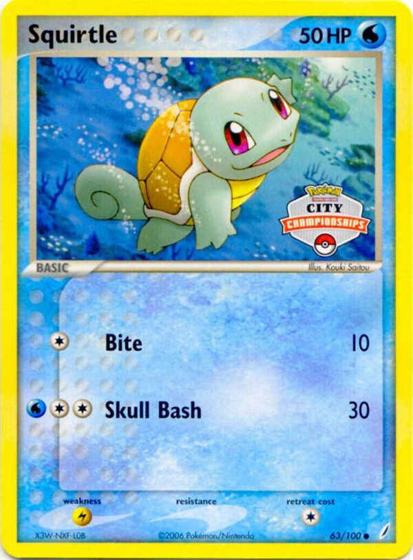 Squirtle 63/100 (City Championships) 063/100 Normal League & Championship Cards