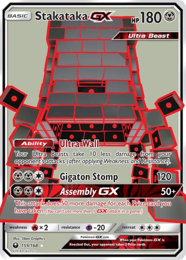 Stakataka GX (Full Art) 159/168 Holofoil SM – Celestial Storm Stakataka GX (Full Art) 159/168 Holofoil SM – Celestial Storm
