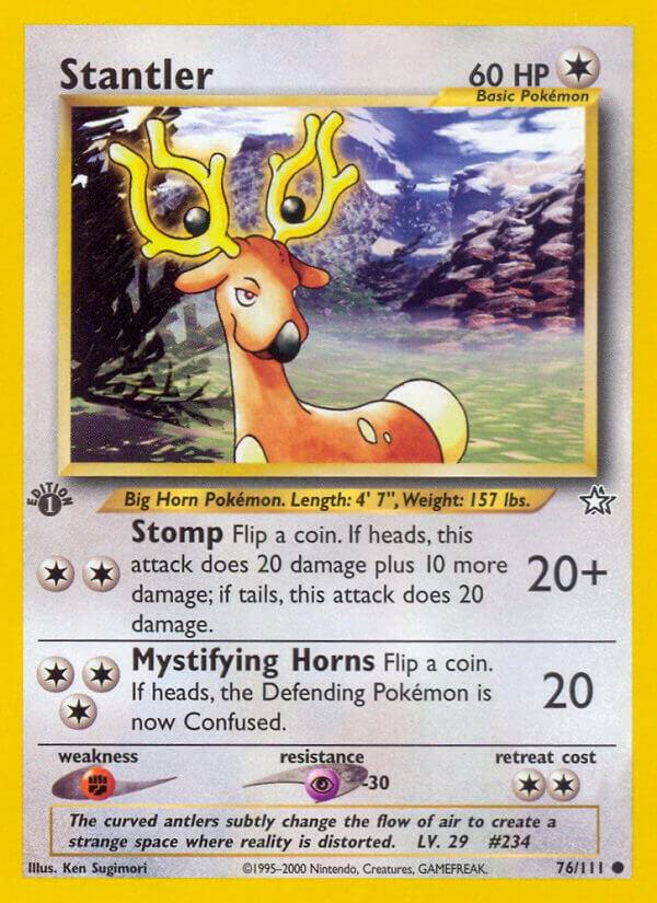 Stantler 076/111 1st Edition Neo Genesis Stantler 076/111 1st Edition Neo Genesis