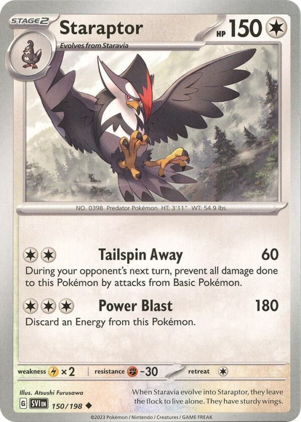 Staraptor 150/198 Normal SV01: Scarlet & Violet Base Set Staraptor 150/198 Normal SV01: Scarlet & Violet Base Set