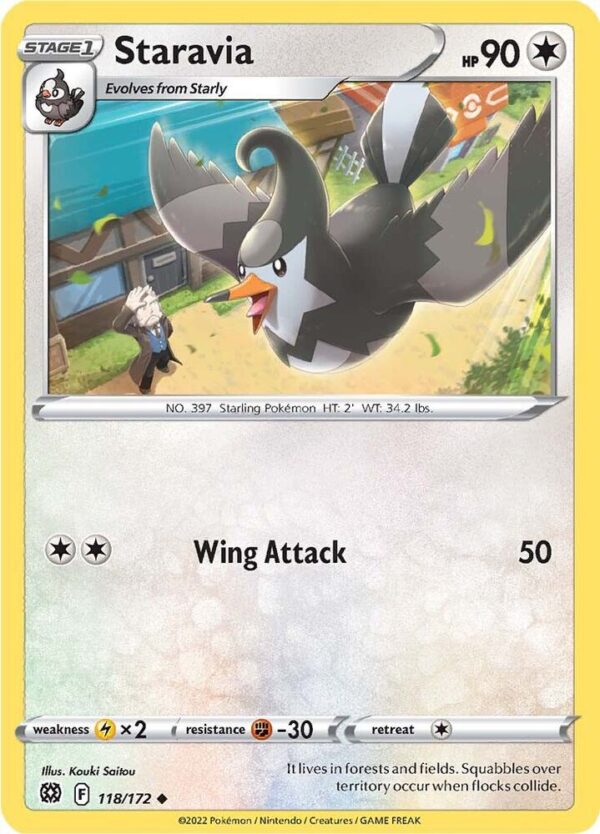 Staravia 118/172 Normal SWSH09: Brilliant Stars