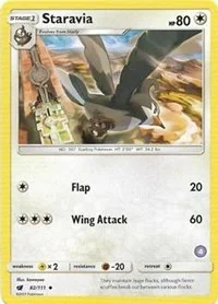 Staravia (4) | 82/111 | Normal | SM Trainer Kit: Alolan Sandslash & Alolan Ninetales