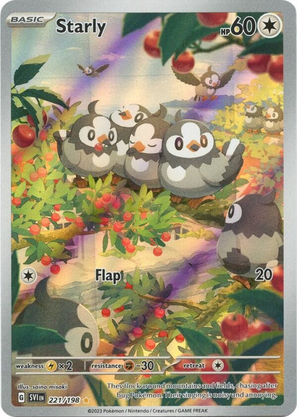 Starly 221/198 Holofoil SV01: Scarlet & Violet Base Set Starly 221/198 Holofoil SV01: Scarlet & Violet Base Set
