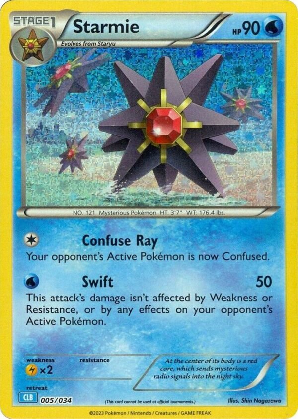 Starmie 005/034 Holofoil Trading Card Game Classic Starmie 005/034 Holofoil Trading Card Game Classic