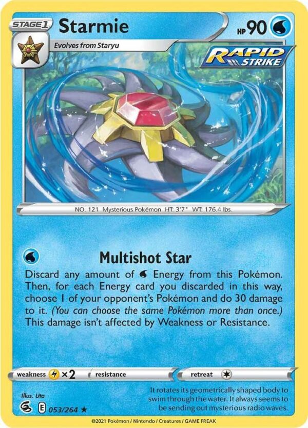 Starmie 053/264 Holofoil SWSH08: Fusion Strike Starmie 053/264 Holofoil SWSH08: Fusion Strike