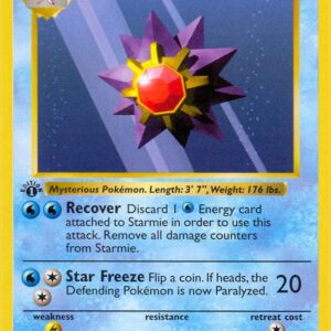 Starmie 064/102 1st Edition Base Set (Shadowless)