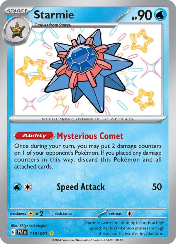 Starmie 119/091 Holofoil SV: Paldean Fates Starmie 119/091 Holofoil SV: Paldean Fates