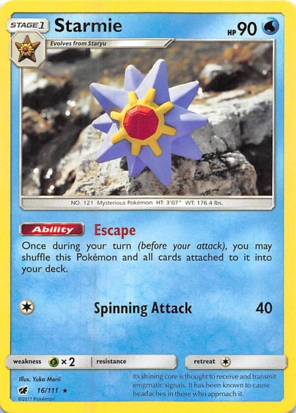 Starmie 16/111 Reverse Holofoil SM – Crimson Invasion