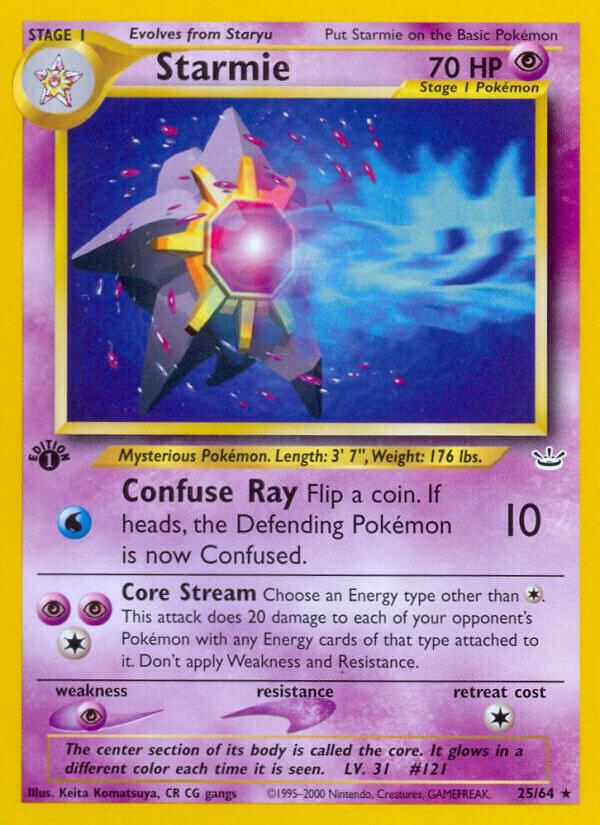 Starmie 25/64 1st Edition Neo Revelation