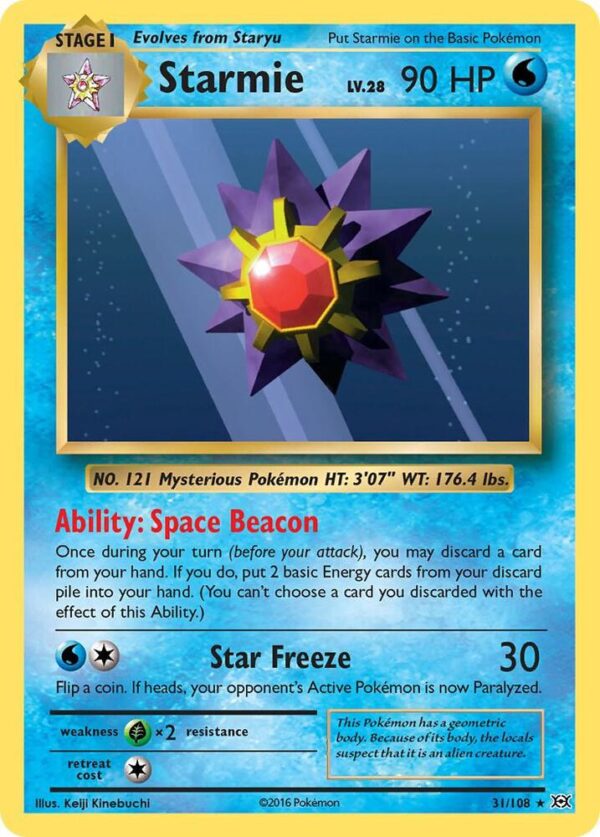 Starmie 31/108 Reverse Holofoil XY – Evolutions