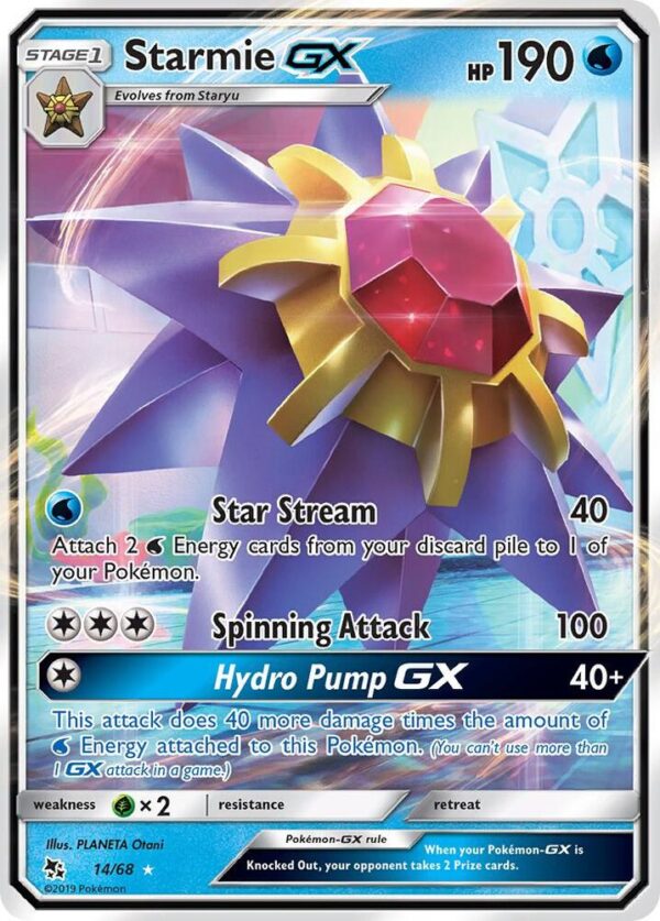 Starmie GX 14/68 Holofoil Hidden Fates Starmie GX 14/68 Holofoil Hidden Fates
