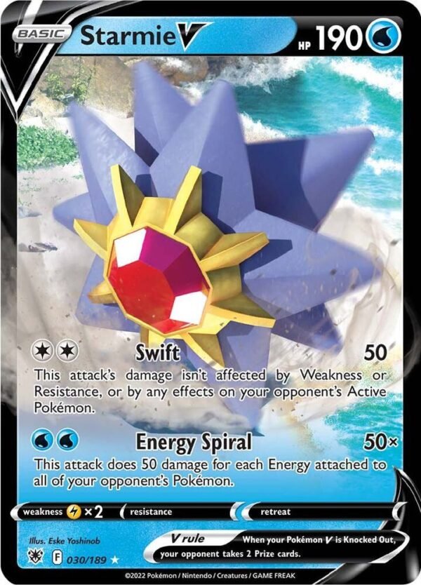 Starmie V 030/189 Holofoil SWSH10: Astral Radiance