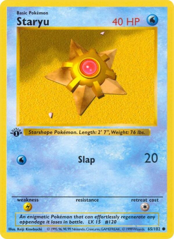 Staryu 065/102 1st Edition Base Set (Shadowless)