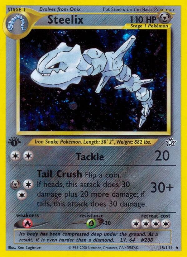 Steelix 015/111 Unlimited Holofoil Neo Genesis Steelix 015/111 Unlimited Holofoil Neo Genesis