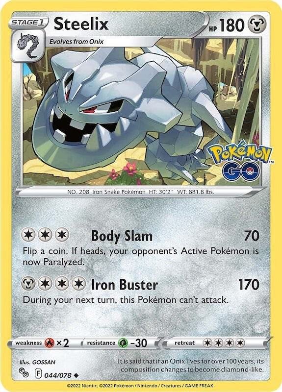 Steelix 044/078 Reverse Holofoil Pokemon GO