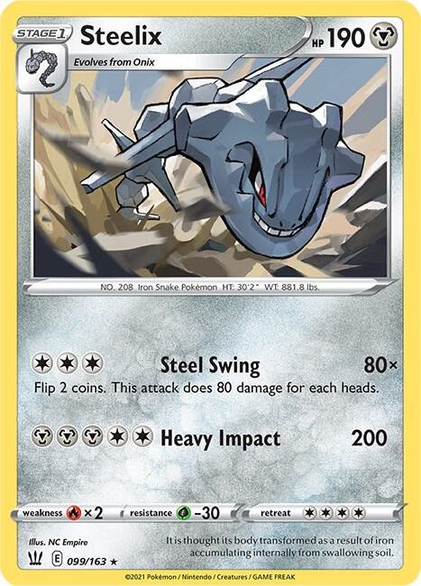 Steelix 099/163 Holofoil SWSH05: Battle Styles Steelix 099/163 Holofoil SWSH05: Battle Styles