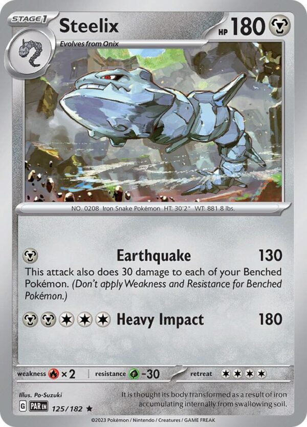 Steelix 125/182 Holofoil SV04: Paradox Rift