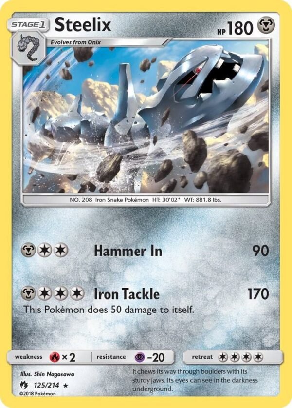 Steelix 125/214 Reverse Holofoil SM – Lost Thunder Steelix 125/214 Reverse Holofoil SM – Lost Thunder