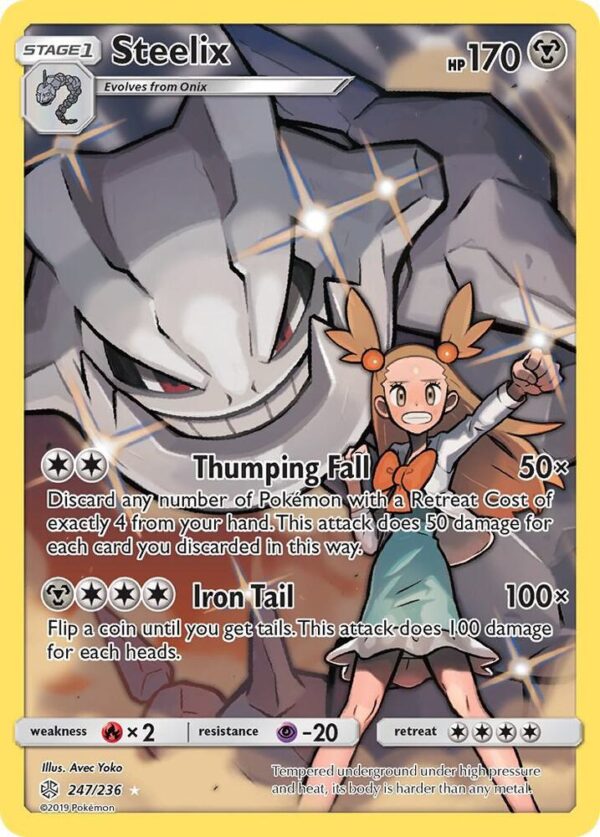 Steelix (Secret) 247/236 Holofoil SM – Cosmic Eclipse Steelix (Secret) 247/236 Holofoil SM – Cosmic Eclipse